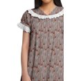 thumbnail image 2 of Moomaya Chemise de Nuit Imprimée à Manches Courtes pour Femmes, Col en V, 2 of 5
