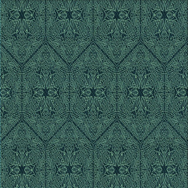 Ahgly Company Tapis d'Intérieur Lavable à la Machine, Carré, Transitionnel, Vert Sarcelle Profond, Tapis de Zone, 8 Pieds Carré