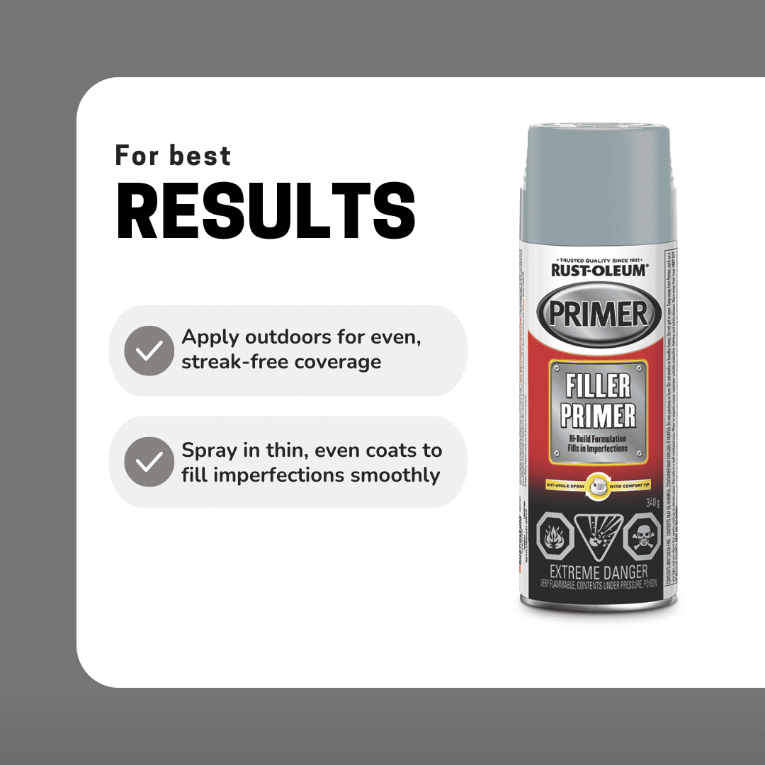 Apprêt bouche-pores ponçable en aérosol Rust-Oleum Specialty, gris, 340 g
