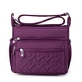 thumbnail image 2 of YOUSNH Sacoches Bandoulière Décontractées Imperméables à Multiples Poches pour Femmes, Sac Messager d'Épaule pour Voyage, Randonnée, Quotidien, Sacs d'Épaule Violet, 2 of 4