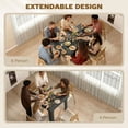 thumbnail image 4 of HOMCOM 55" Extendable Dining Table, Kitchen Table for 4-6 Person, Black, 4 of 10