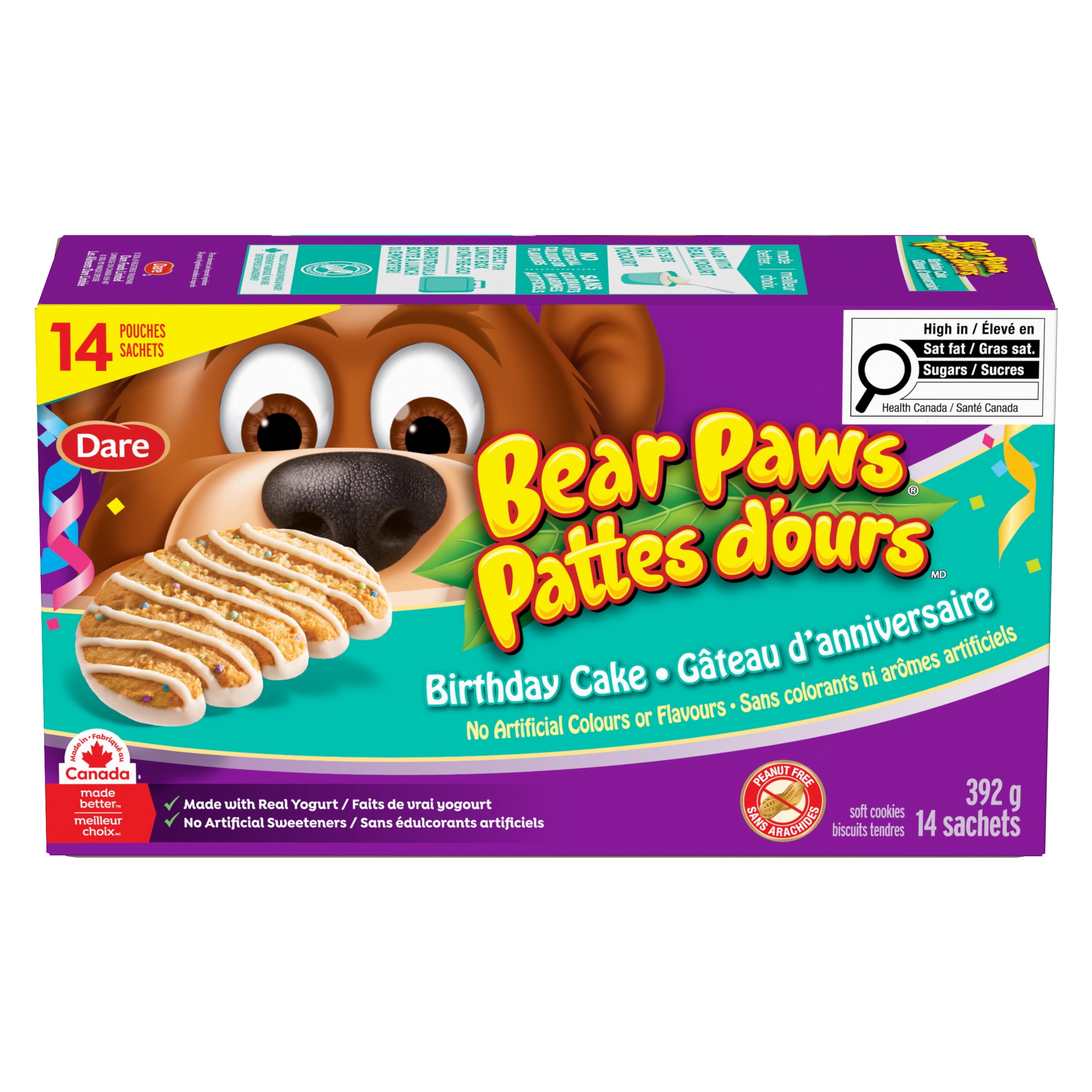 Bear Paws Birthday Cake Cookies