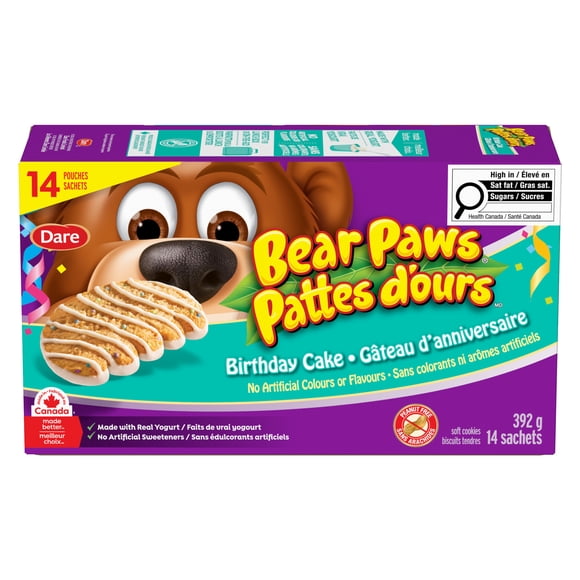 Bear Paws Birthday Cake Cookies