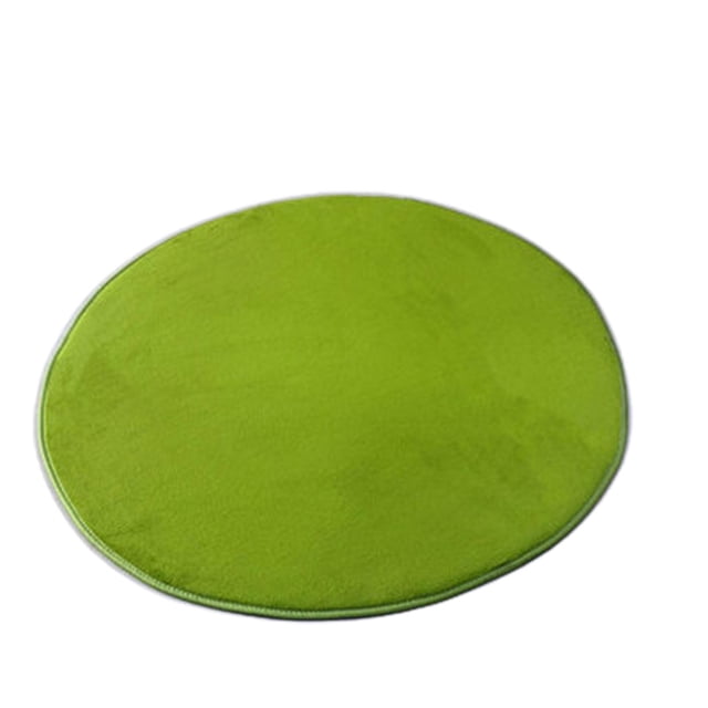 Round Solid Coral Velvet Memory Foam Carpets Area Rug Bedroom Doormat Floor Mat Mats