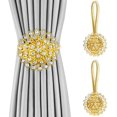 thumbnail image 1 of Crystal Curtain Tiebacks, 2 Pack Star Style Curtain Holdbacks Diamond Clips with Stretchy Wire Rope for Home Office Decoration, 1 of 7
