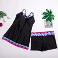 thumbnail image 4 of Betiyuaoe Women's Tankini Swimsuits Split Large Print Beach Bikini Set Solid Color Resort Swimwear Bathing Suits, 4 of 7