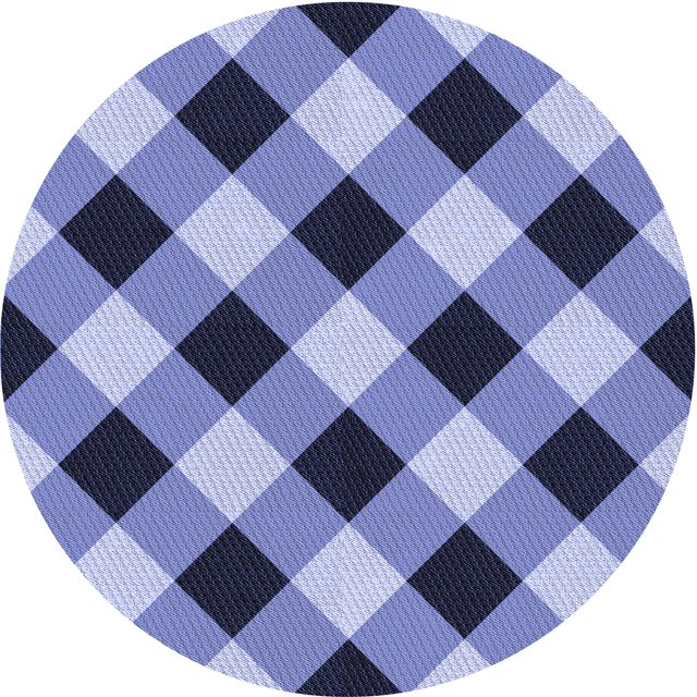 Ahgly Company Tapis Rond Lavable en Machine Intérieur Transitionnel Violet Pervenche Profond, 8 Pieds Rond