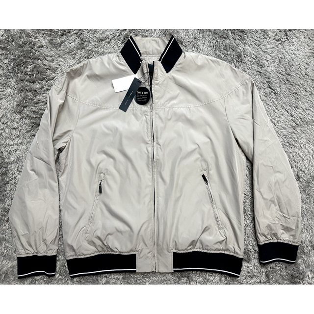 Perry Ellis Veste Harrington Légère à Manches Longues pour Homme en Stone Taille g 175 $