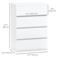 thumbnail image 3 of HOMCOM Commode de Chambre, Commode à 4 Tiroirs pour Chambre, Blanc, 3 of 10