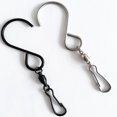 thumbnail image 4 of Crochets Pivotants en Acier Inoxydable pour Suspendre des Objets Rotation à 360 Degrés Noir 10 Pcs, 4 of 8