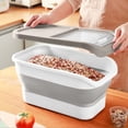 thumbnail image 1 of Qonioi Airtight Dog Food Storage Container, Large 12-15 Kg Capacity Foldable Food Bin With Wheels, Hinged Lid Pet Food Dispenser For Dry Kibble Rice Cereals Kitchen Pantry, 1 of 6