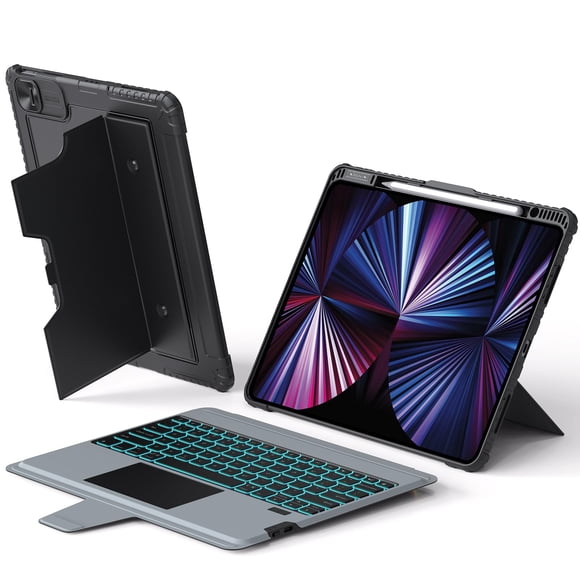 Nillkin iPad Air 13 inch Case Keyboard (M3 2025/M2 2024) & iPad Pro 12.9 inch (6th/5th/4th/3rd), Detachable Backlit Keyboard with Multi-Touch Trackpa
