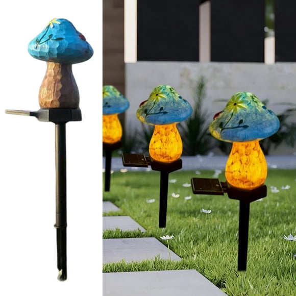 Kadlawus Solar Lampe Solaire de Sol pour l'Extérieur, Lampe sur Piquet Lumineuse en Résine à DEL, Décoration de Cour Étanche à Énergie Solaire pour Jardin, Cour, Sentier