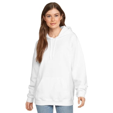 Gildan SF500 Adult Softstyle Fleece Pullover Hooded Sweatshirt - WHITE - 5XL