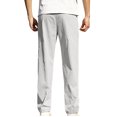 thumbnail image 4 of Pisexur Sweatpants for Men High-end Fabric Work Pants for Men Solid Color Drawstring Elastic Waistband Straight Leg Pants Beige,L, 4 of 8