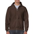 thumbnail image 2 of Gildan Mens Heavy Blend Full Zip Hooded Sweatshirt, 2XL, Ash, 2 of 8