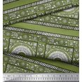 thumbnail image 3 of Soimoi Polyester Crepe Fabric Leaves & Floral Block Fabric Prints by Yard 42 Inch Wide, 3 of 3
