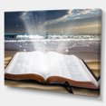 thumbnail image 1 of Designart - Jesus Bible at beach - Religious Art on Wrapped Canvas, 1 of 3