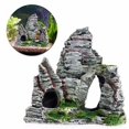 thumbnail image 2 of Vue sur la Montagne Aquarium Roche Grotte Arbre Pont Poisson Réservoir Ornement Décor Rockery, 2 of 5