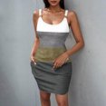 thumbnail image 4 of Ovzne Robes pour Femmes Robe de Plage Mode Robe d'Été pour Femmes Poches Décontractée Col Rond Sans Manches Imprimé Robes de Plage Boho Robe Mini Robes Grande Taille Robe Liquidation, 4 of 6