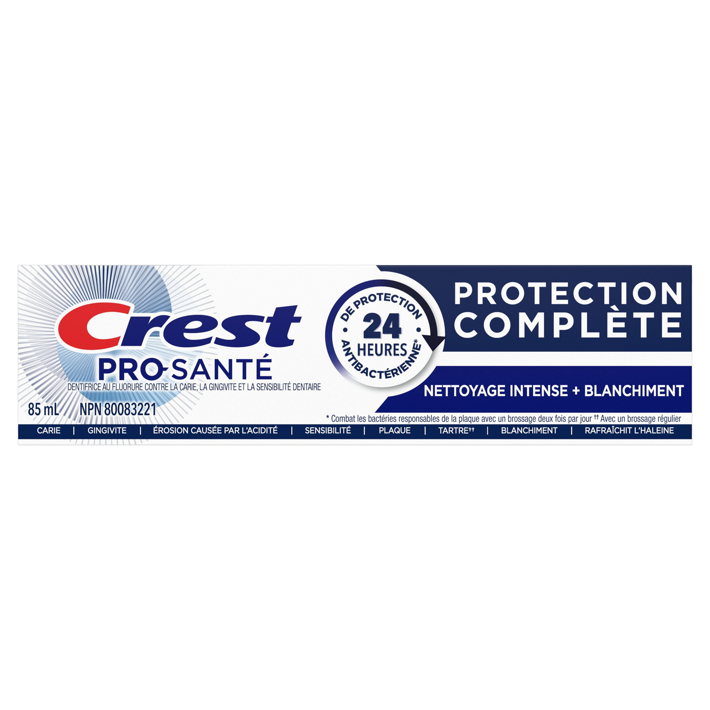 Crest Pro-Health Dentifrice Protection Complète, Nettoyage Intensif + Blanchiment