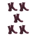 thumbnail image 1 of relayinert Soft Five Toe Socks Stretchable Cotton High Crew Socks Athletic Solid Socks Purple 5Set, 1 of 6