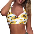 thumbnail image 2 of Birdeem Womens Fashion Versatile Sexy Printing Swimsuit Halter Backless Bikini Tops, 2 of 12