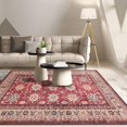 thumbnail image 4 of JV Home Area Rug Napoli Red 6'x9' Washable Carpet Anti Slip, 4 of 8