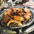 thumbnail image 3 of Round Stainless Steel BBQ Grill Roast Mesh Net Non-stick Barbecue Baking Pan, 3 of 7