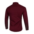 thumbnail image 1 of Innerwin Tops Long Sleeve Men Tunic Shirt Work Button Down Casual Shirts Claret 3XL, 1 of 3