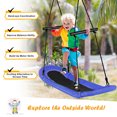 thumbnail image 4 of Costway Balançoire Soucoupe pour Arbre Surf Enfants Extérieur Plateforme Ovale Ajustable Ensemble avec Poignée Bleu, 4 of 9
