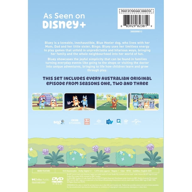 Bluey: Seasons 1-3 (2024) (DVD), Animation, Children, BBC , Warner