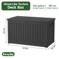 thumbnail image 2 of EasyUp Coffre de Terrasse en Résine de 230 Gallons, Coffre de Rangement Extérieur Verrouillable pour Meubles, Outils de Jardin et Rangement d'Outils, Boîtes de Rangement Extérieures Étanches (Noir), 2 of 7