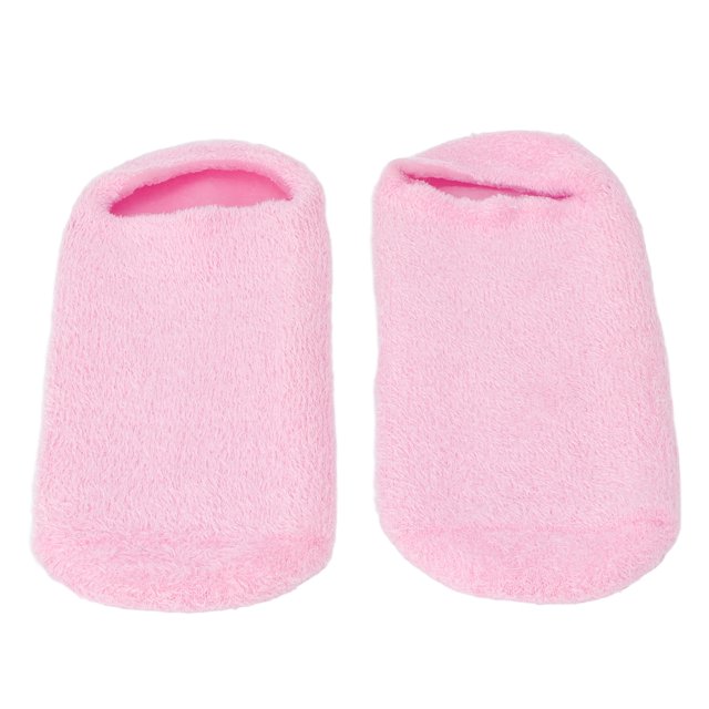 2 Pcs Chaussettes Hydratantes de Nuit pour Pieds Secs, Chaussettes Hydratantes Réparant la Peau Rugueuse Conception en une Seule Pièce Couche de Gel d'Huile Essentielle Chaussette Réutilisable pour la Maison
