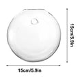 thumbnail image 3 of Nilvkv Creatives Wall Hanging Vase Semi-Round Transparent Hydroponic Glass Crafts Home Decoration Vases, 3 of 4