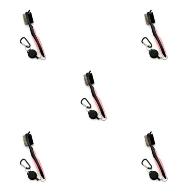 Baohd Stainless Steel Golf Club Brush Ergonomic Handheld Replacement Solid Color Shoe Brushes Cleaning Tool Accessories Pink Lidless 5Set