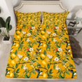 thumbnail image 2 of Erosebridal Flying Hummingbird Sheet Set Queen, Tropical Lemon Bedding Sets Queen Size, Gold Bedroom Decorative, Microfiber 4-Piece, 2 of 6