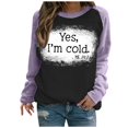 thumbnail image 2 of 50 % de Rabais Liquidation Chandail en Molleton Surdimensionné pour Femmes 2023 T-shirt Imprimé Manches Longues Blouse Col Rond Hauts Décontractés Chandail en Molleton, 2 of 5