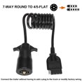 thumbnail image 2 of Unique Bargains 1Pc 7 pin trailer connector for boat trailer lights trailer plug Adapter with 5 FT, 2 of 7