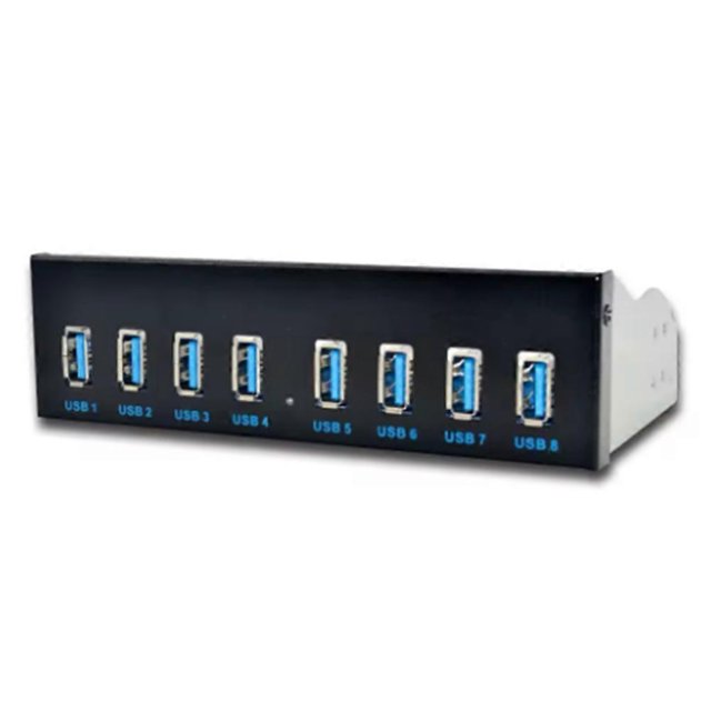 8 Port USB Hub USB3 5.25 USB 3.0 Fendeurs de panneaux avant USB 3.0 Hub pour PC USB-HUB Plusieurs USB3.0 HUB Moyeux de diviseur