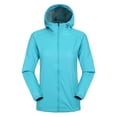 thumbnail image 1 of LSLJS Women Rain Outdoor Plus Hooded Raincoat Windproof Jacket Coat( Sky Blue, M), 1 of 2