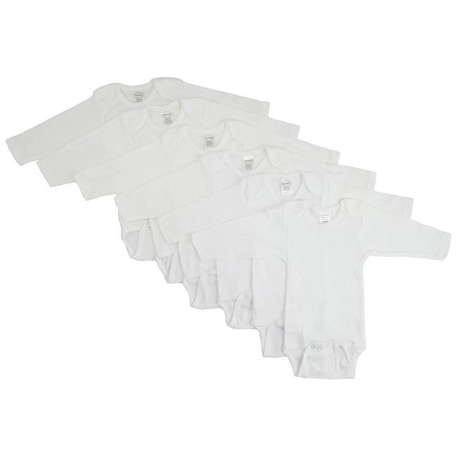 Bambini CS-009NB-009NB Long Sleeve, White - Newborn