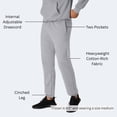 thumbnail image 3 of Hanes Mens Sport Ultimate Cotton Fleece Sweatpants With Pockets, L, Light Steel, 3 of 8