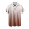 thumbnail image 1 of Pisexur Shirts for Man T Hommes Mode Décontractée Col Rabattu Impression Dégradée Chemise à Manches Courtes Marron,S Chemises de Golf Hommes & Chemises Hommes, 1 of 5