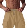 thumbnail image 3 of Plebaso Pantalon Cargo pour Homme, Pantalon de Randonnée Décontracté à Cordon, Léger, Uni, Pantalon de Travail d'Extérieur pour Homme, 3 of 4