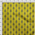 thumbnail image 3 of oneOone Tissu Polyester Lycra Feuilles & Paisley Imprimé Bloc 1 Yard 56 Pouces de Large, 3 of 4