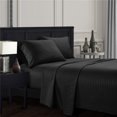 thumbnail image 1 of YYAO Full Size Luxurious Striped Sheet Set for Home Hotel, 4 Piece, Black, 1 of 1