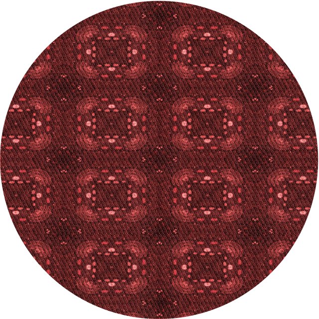 Ahgly Company Tapis Rond Lavable en Machine Intérieur Transitionnel Rouge Bordeaux, 3 Pieds Rond