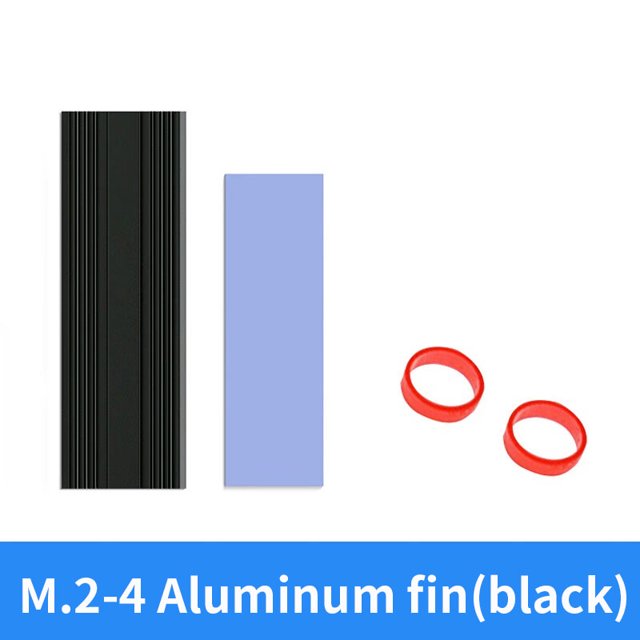 M.2 2280 Solid State Drive Radiator M2 NVME SSD Drive Aluminum Alloy Heatsink For Desktop PC Laptop PS5 M.2-BK