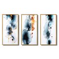 thumbnail image 2 of Designart « Heartbeat Rhapsody Turquoise and Gold Ink Cloud III » Peinture Abstraite Ensemble d'Art Mural Encadré de 3 - Ensemble de Toiles à Cadre Moderne Turquoise pour Déco de Salon, 2 of 6